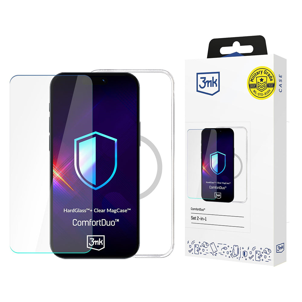 MagSafe Case for Apple iPhone 16 Pro, 3MK, ComfortDuo, Transparent