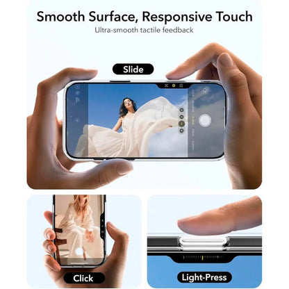 MagSafe Case for Apple iPhone 16 Pro, ESR, Classic Hybrid Kickstand Slide, Black Transparent