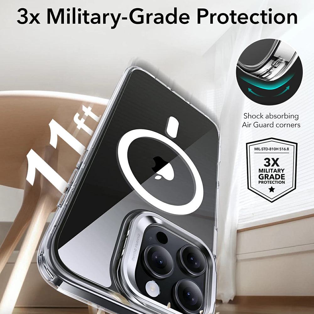 MagSafe Case for Apple iPhone 16 Pro Max, ESR, Classic Hybrid Kickstand, Satin Black