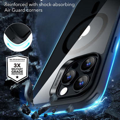 MagSafe Case for Apple iPhone 16 Pro Max, ESR, Classic Hybrid, Black Transparent