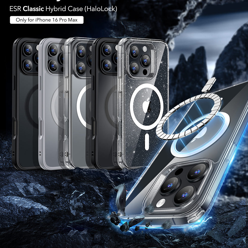 MagSafe Case for Apple iPhone 16 Pro Max, ESR, Classic Hybrid, Transparent