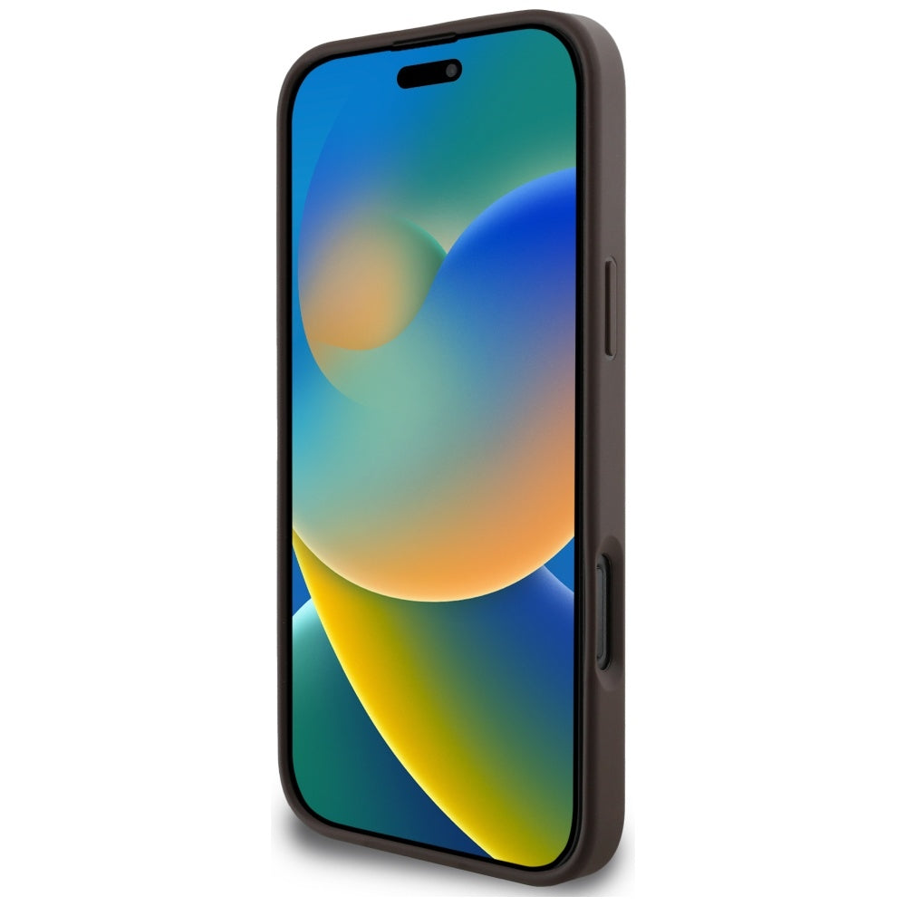 MagSafe Case for Apple iPhone 16 Pro Max, Guess, Cardslot 4G Stripes, Brown