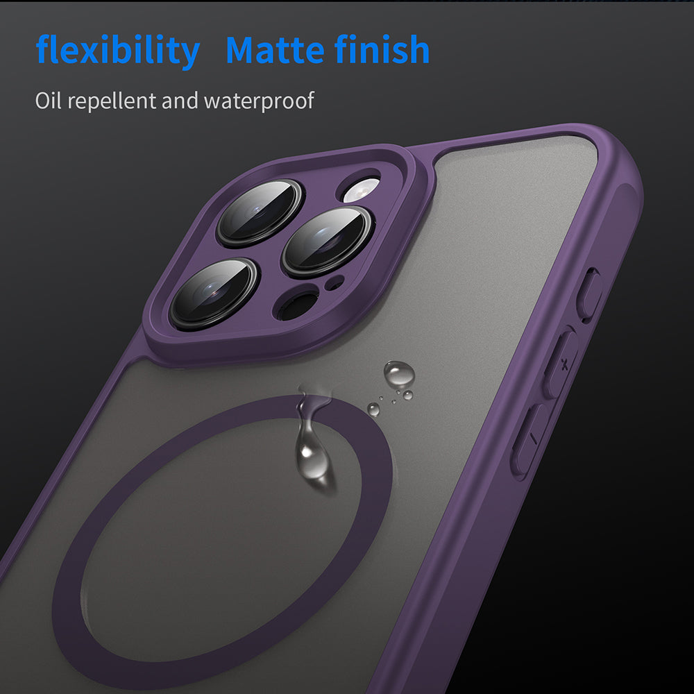 MagSafe Case for Apple iPhone 16 Pro Max, Techsuit, HaloFrost II, Purple