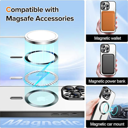 MagSafe Case for Apple iPhone 16 Pro Max, Techsuit, Luxury Crystal, Light Purple