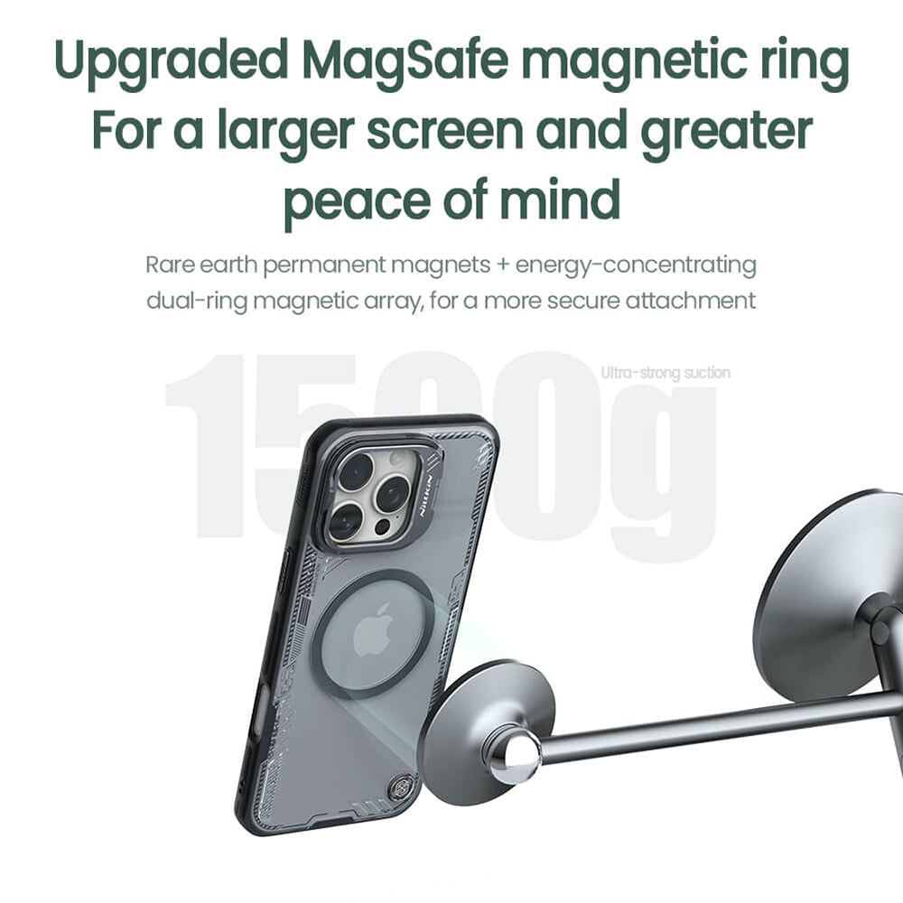 MagSafe Case for Apple iPhone 16 Pro, Nillkin, Iceblade Prop (with Camera Cutout), Green