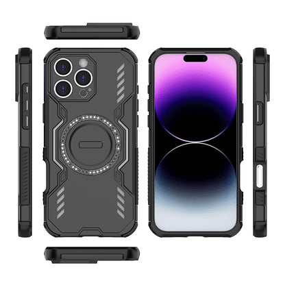 MagSafe Case for Apple iPhone 16 Pro, Techsuit, ArmorMag, Black