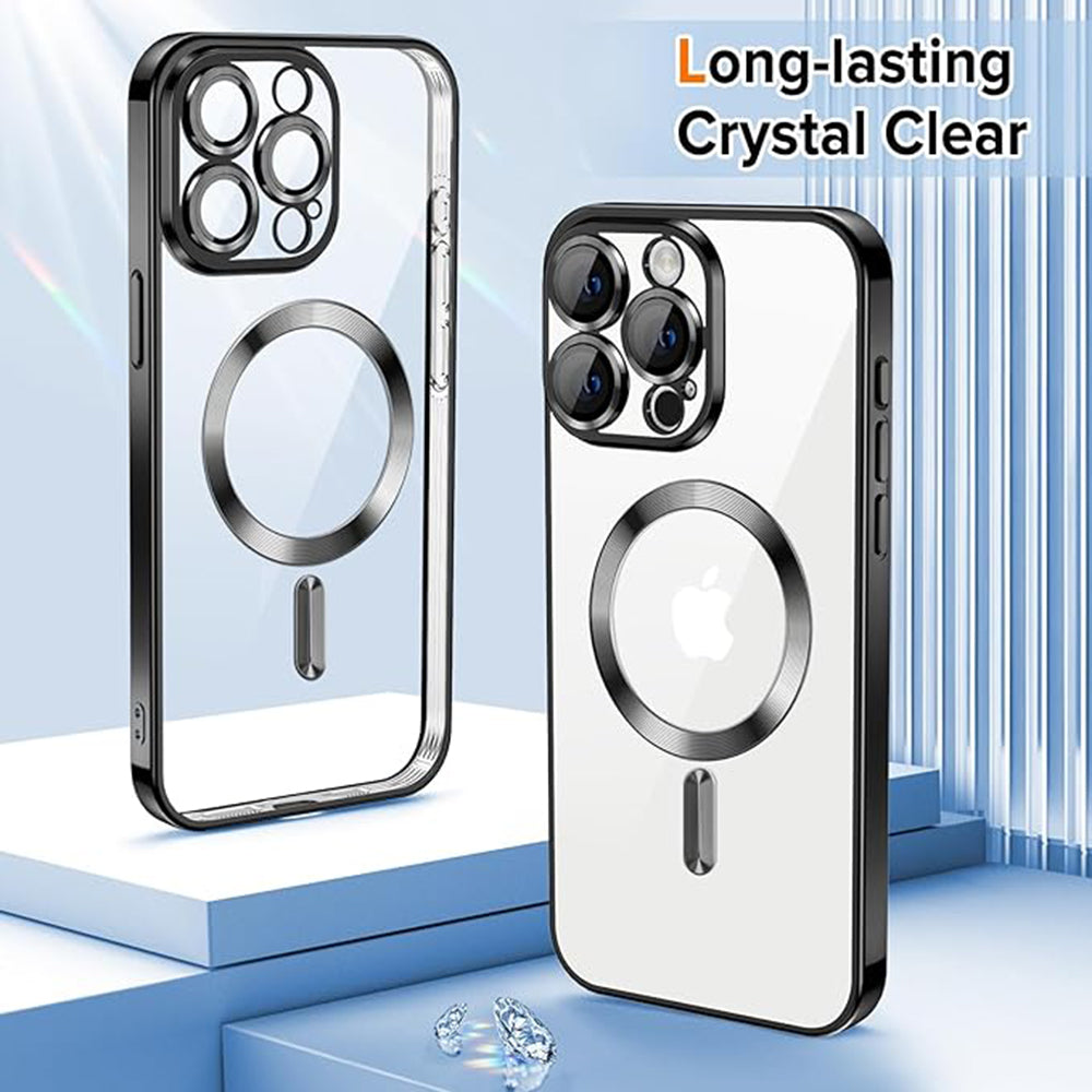 MagSafe Case for Apple iPhone 16 Pro, Techsuit, Luxury Crystal, Gold