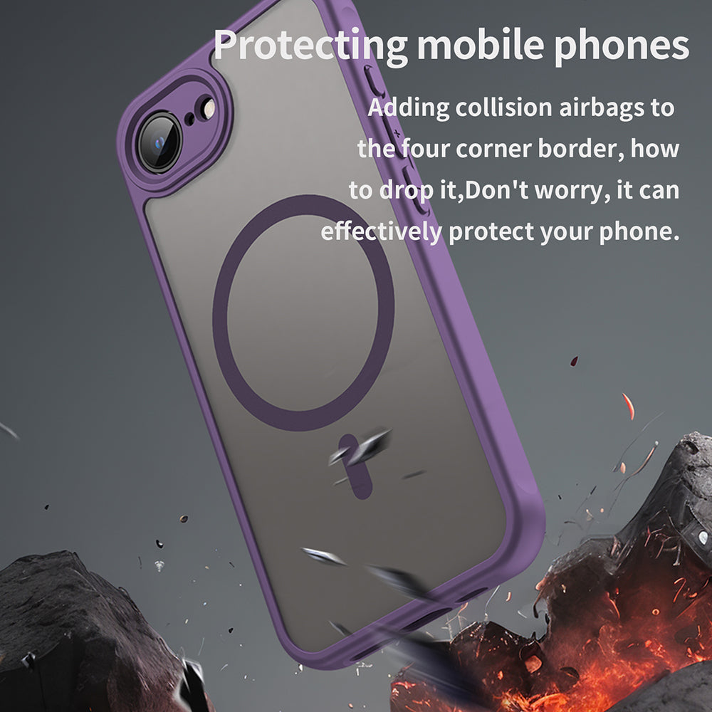 MagSafe Case for Apple iPhone 17e / 16e, Techsuit, HaloFrost II, Purple