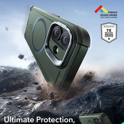 MagSafe Case for Apple iPhone 17, ESR, Cyber Armor Kickstand, Green