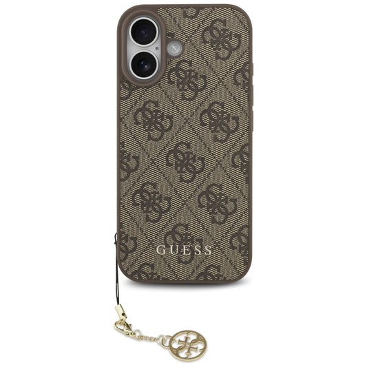 MagSafe Case for Apple iPhone 17, Guess, 4G Charm Cradle, Brown