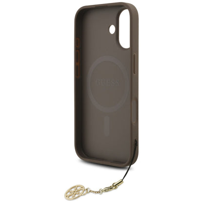 MagSafe Case for Apple iPhone 17, Guess, 4G Charm Cradle, Brown
