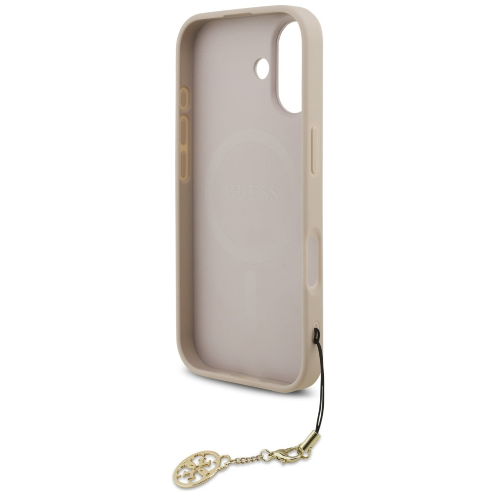 MagSafe Case for Apple iPhone 17, Guess, 4G Charm Cradle, Pink