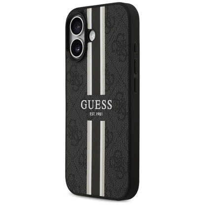 MagSafe Case for Apple iPhone 17, Guess, 4G Printed Stripes, Black
