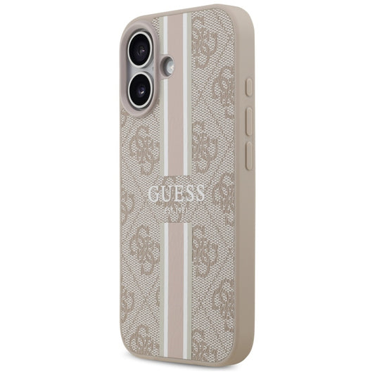 MagSafe Case for Apple iPhone 17, Guess, 4G Printed Stripes, Pink