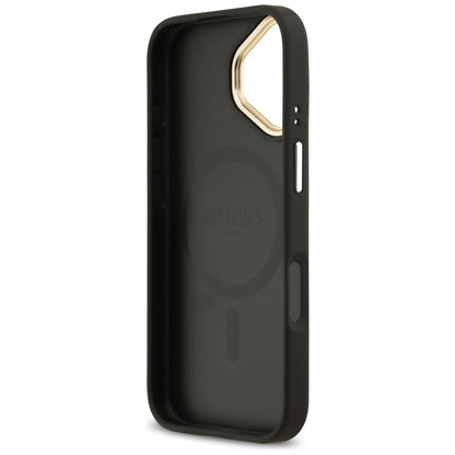 MagSafe Case for Apple iPhone 17, Guess, Grained Strass Logo, Black