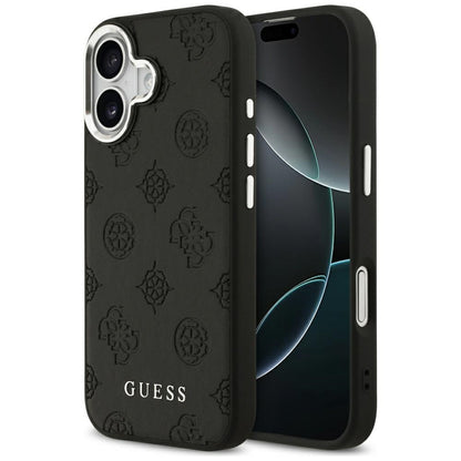 MagSafe Case for Apple iPhone 17, Guess, Peony Hot Stamp Script, Black