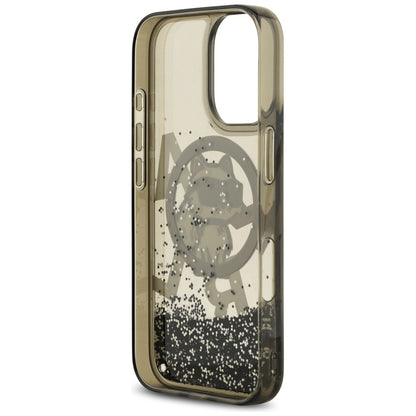 MagSafe Case for Apple iPhone 17, Karl Lagerfeld, Liquid Glitter Logo Choupette, Black
