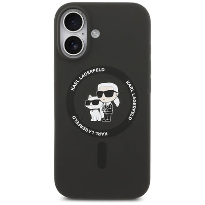 MagSafe Case for Apple iPhone 17, Karl Lagerfeld, Ring Karl & Choupette, Black