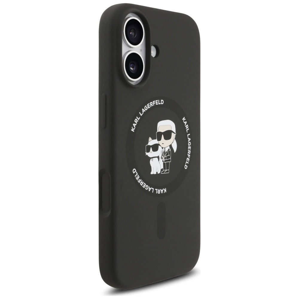 MagSafe Case for Apple iPhone 17, Karl Lagerfeld, Ring Karl & Choupette, Black