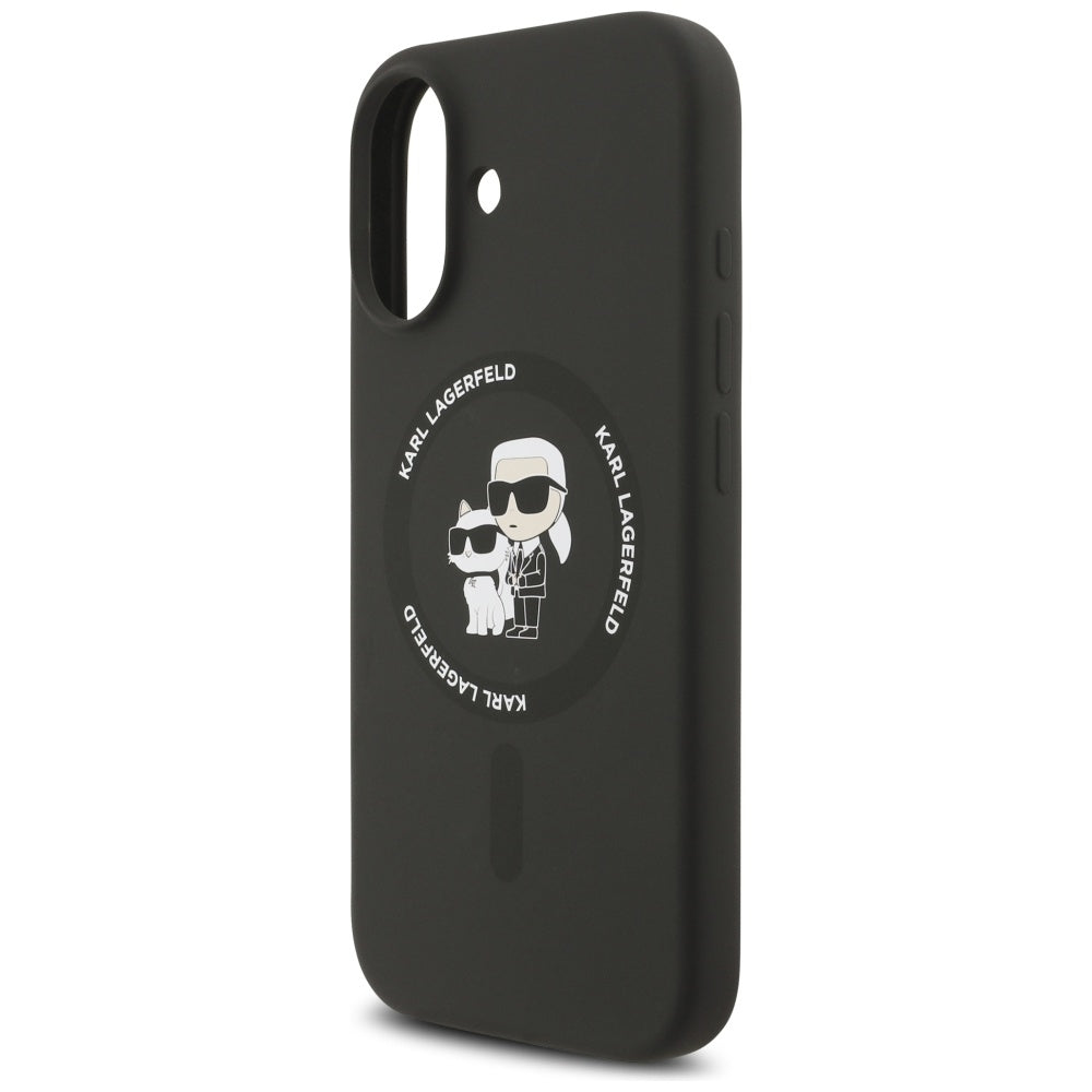 MagSafe Case for Apple iPhone 17, Karl Lagerfeld, Ring Karl & Choupette, Black