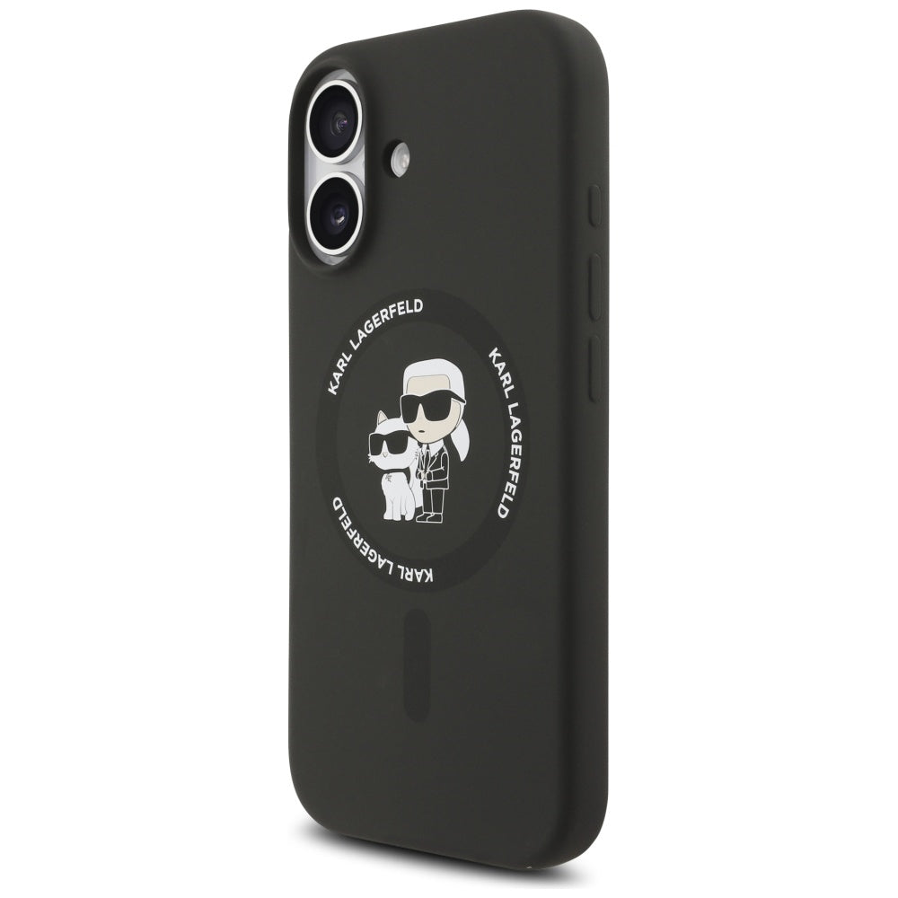 MagSafe Case for Apple iPhone 17, Karl Lagerfeld, Ring Karl & Choupette, Black