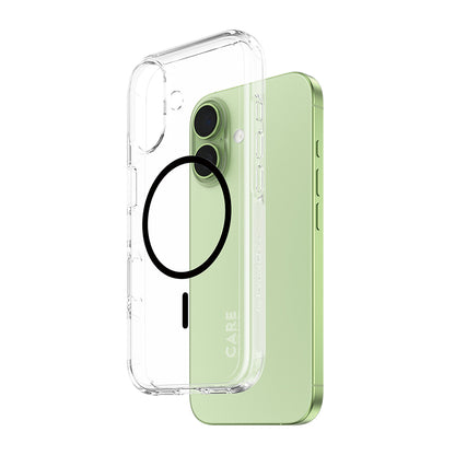 MagSafe Case for Apple iPhone 17, PanzerGlass, Urban Explorer Care, Black Transparent
