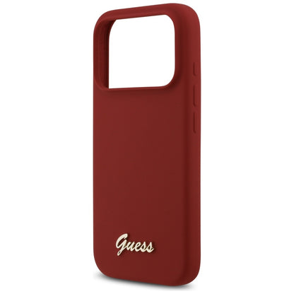 MagSafe Case for Apple iPhone 17 Pro, Guess, Script Metal Logo, Pink