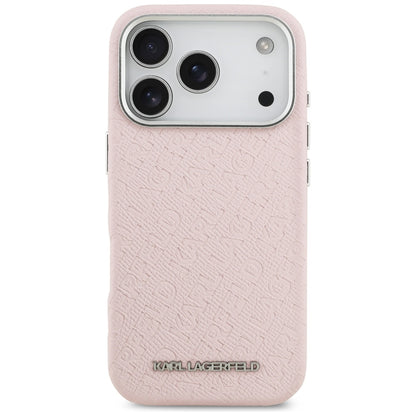 MagSafe Case for Apple iPhone 17 Pro, Karl Lagerfeld, FW Stamped Karl, Pink