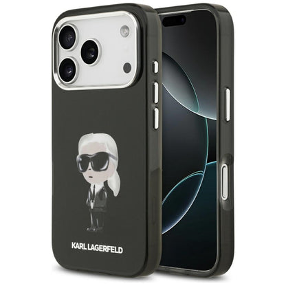 MagSafe Case for Apple iPhone 17 Pro, Karl Lagerfeld, IML Aquarelle Karl Ikonik, Black