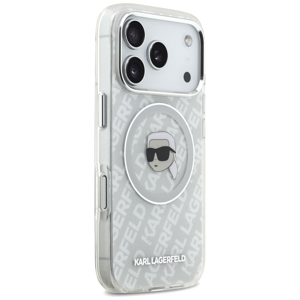 MagSafe Case for Apple iPhone 17 Pro, Karl Lagerfeld, IML Karl's Head, Grey