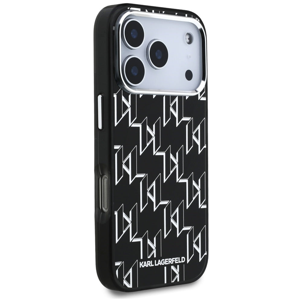 MagSafe Case for Apple iPhone 17 Pro, Karl Lagerfeld, IML KL Monogram, Black