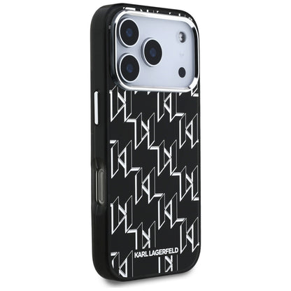 MagSafe Case for Apple iPhone 17 Pro, Karl Lagerfeld, IML KL Monogram, Black
