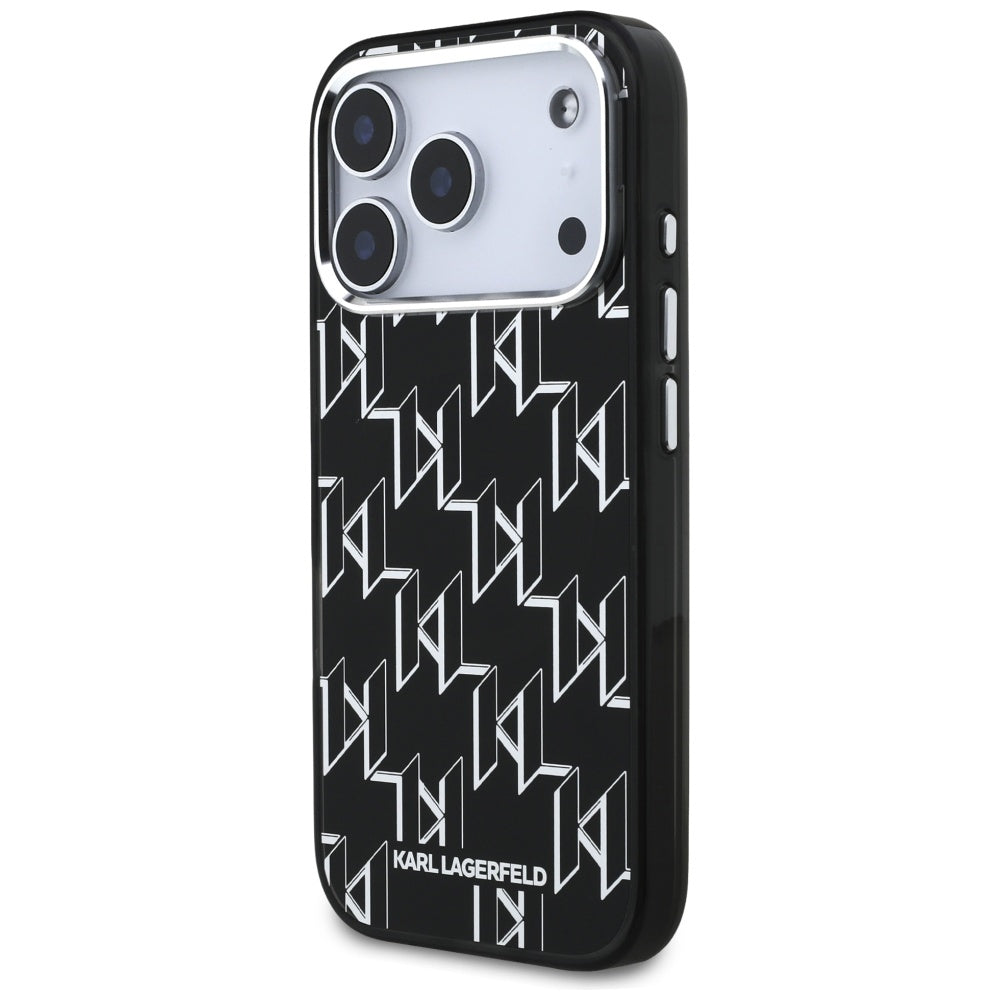 MagSafe Case for Apple iPhone 17 Pro, Karl Lagerfeld, IML KL Monogram, Black