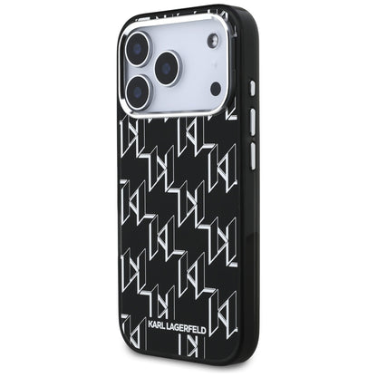 MagSafe Case for Apple iPhone 17 Pro, Karl Lagerfeld, IML KL Monogram, Black