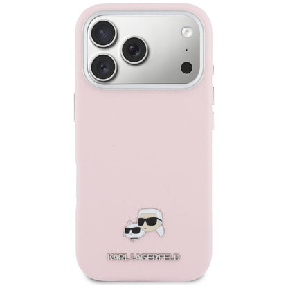 MagSafe Case for Apple iPhone 17 Pro, Karl Lagerfeld, Karl & Choupette Head's Pin, Pink