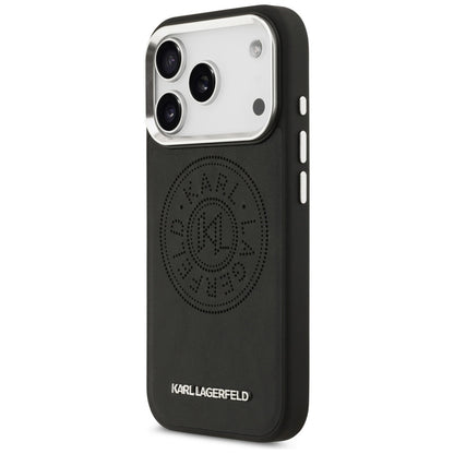 MagSafe Case for Apple iPhone 17 Pro, Karl Lagerfeld, Point & Metal Logo, Black