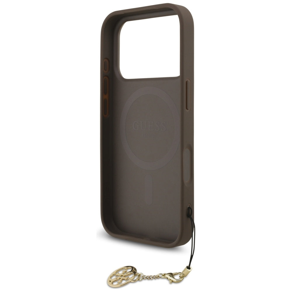 MagSafe Case for Apple iPhone 17 Pro Max, Guess, 4G Charm Cradle, Brown