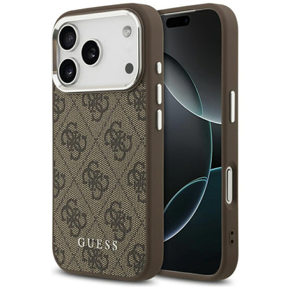MagSafe Case for Apple iPhone 17 Pro Max, Guess, 4G Classic Logo, Brown