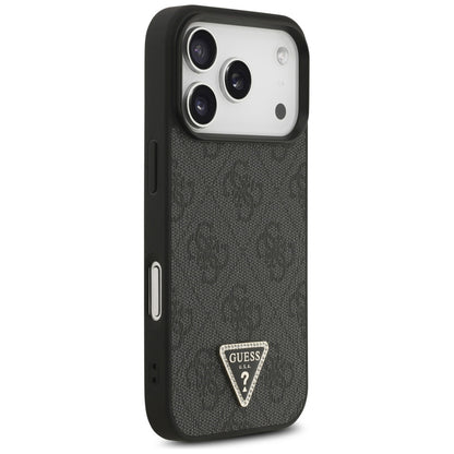 MagSafe Case for Apple iPhone 17 Pro Max, Guess, 4G Triangle Strass, Black
