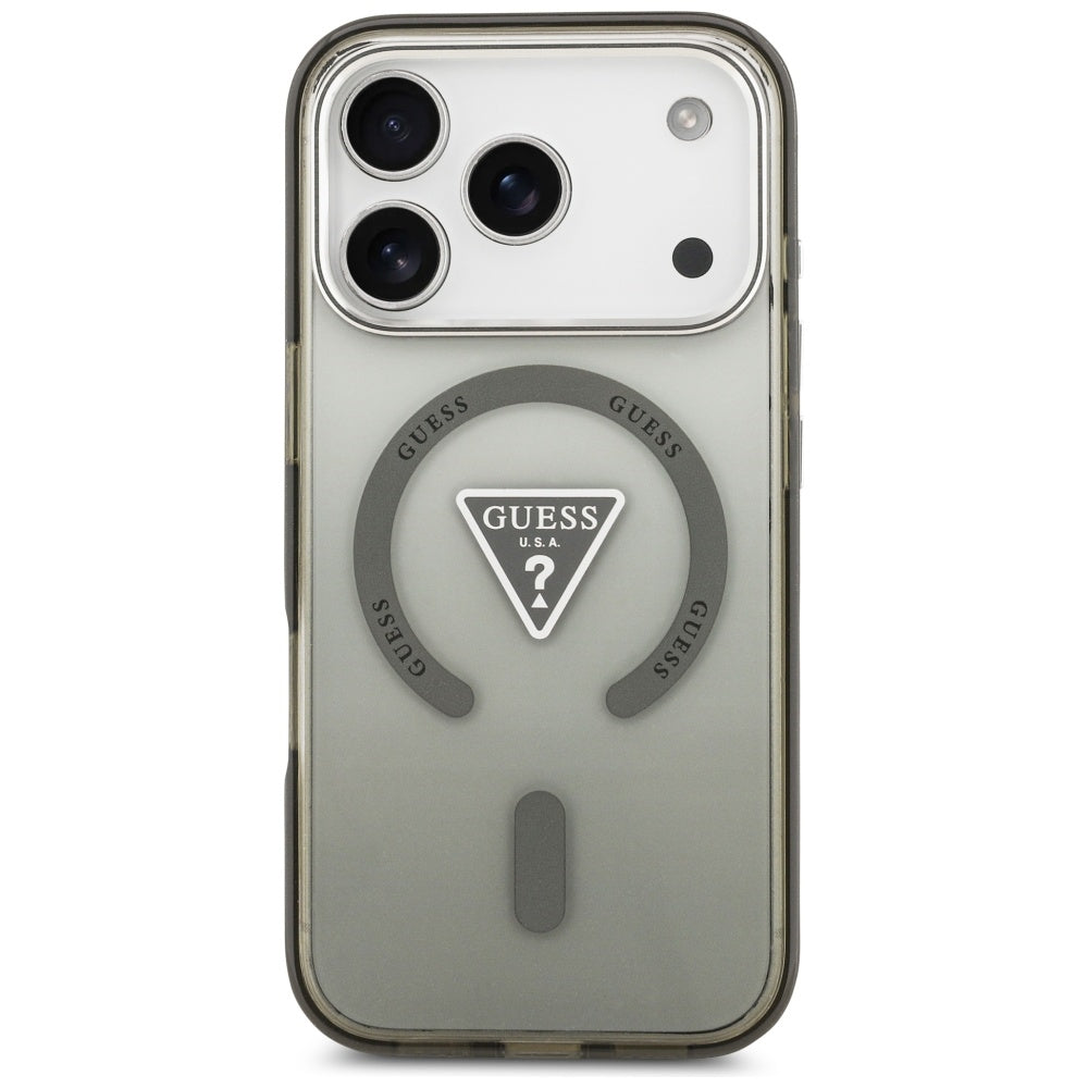 MagSafe Case for Apple iPhone 17 Pro Max, Guess, IML Gradient Triangle Logo, Khaki