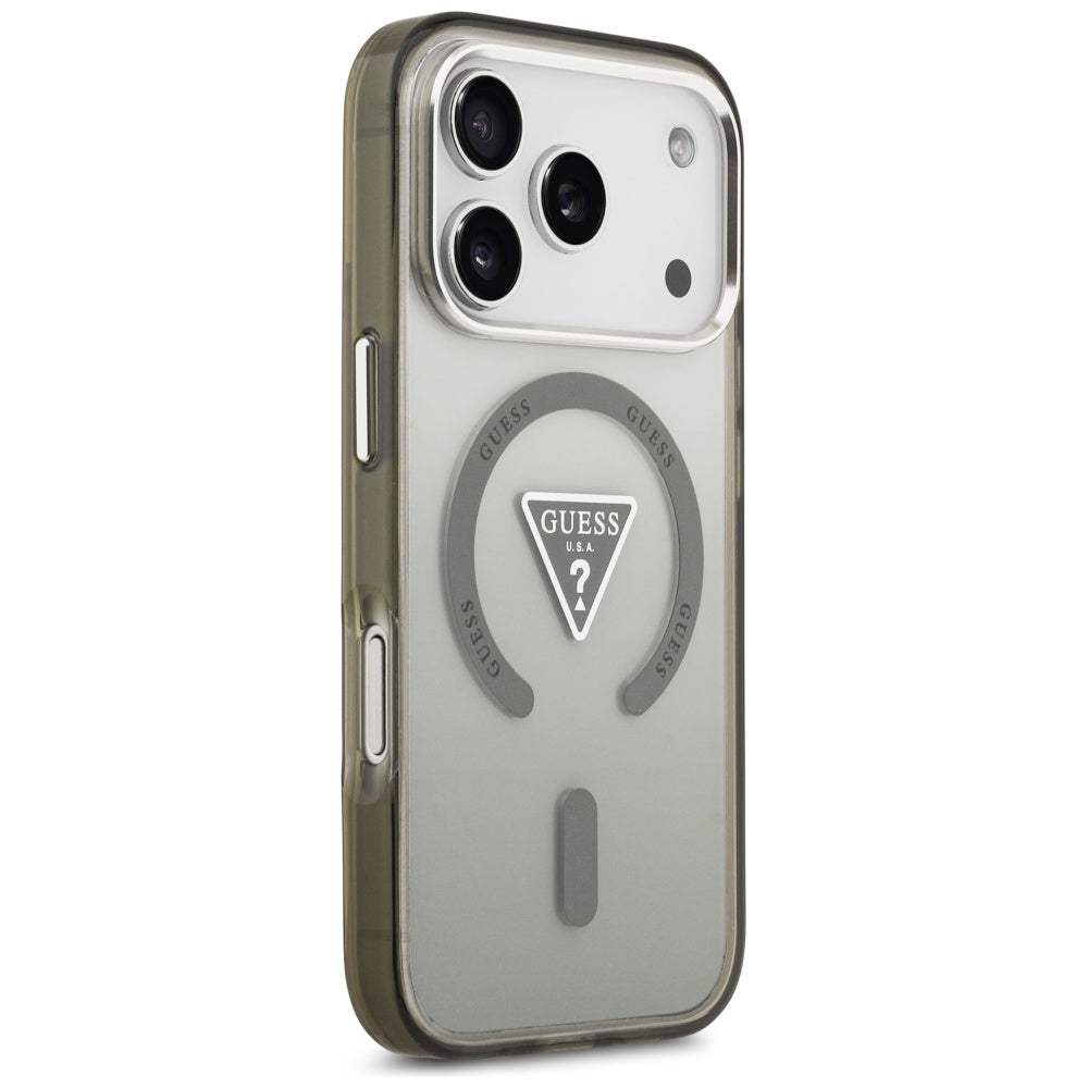 MagSafe Case for Apple iPhone 17 Pro Max, Guess, IML Gradient Triangle Logo, Khaki