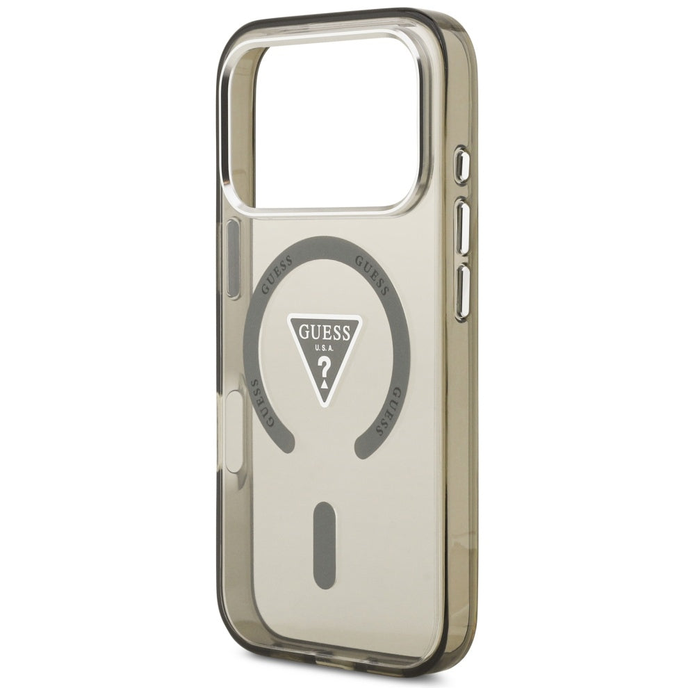 MagSafe Case for Apple iPhone 17 Pro Max, Guess, IML Gradient Triangle Logo, Khaki