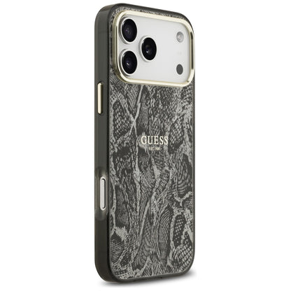 MagSafe Case for Apple iPhone 17 Pro Max, Guess, Python Pattern, Black