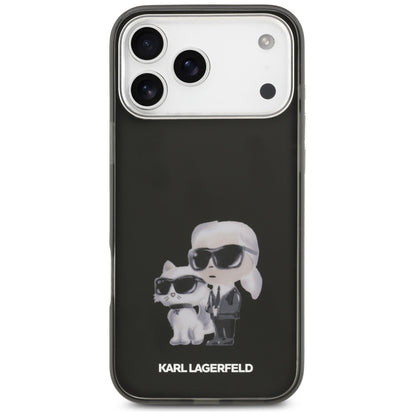 MagSafe Case for Apple iPhone 17 Pro Max, Karl Lagerfeld, IML Aquarelle Karl & Choupette Logo, Black