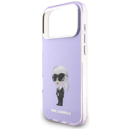 MagSafe Case for Apple iPhone 17 Pro Max, Karl Lagerfeld, IML Aquarelle Karl Logo, Purple