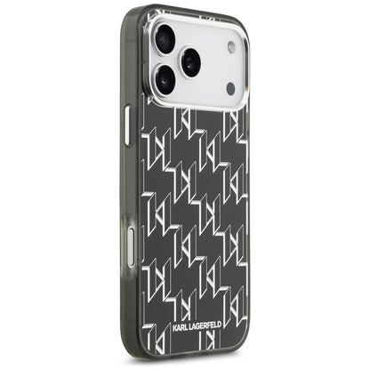 MagSafe Case for Apple iPhone 17 Pro Max, Karl Lagerfeld, IML KL Monogram, Black