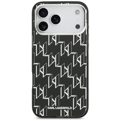 MagSafe Case for Apple iPhone 17 Pro Max, Karl Lagerfeld, IML KL Monogram, Black