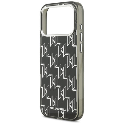 MagSafe Case for Apple iPhone 17 Pro Max, Karl Lagerfeld, IML KL Monogram, Black