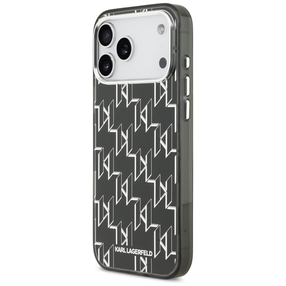 MagSafe Case for Apple iPhone 17 Pro Max, Karl Lagerfeld, IML KL Monogram, Black