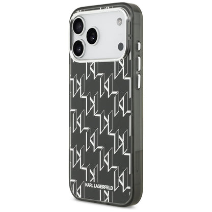 MagSafe Case for Apple iPhone 17 Pro Max, Karl Lagerfeld, IML KL Monogram, Black